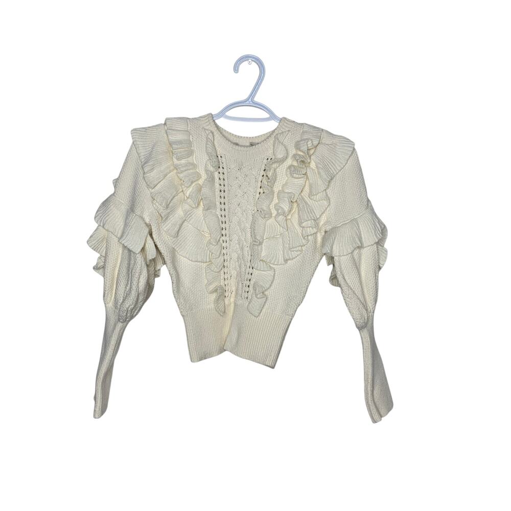 Zimmermann Cream Ruffle Sweater - Picture 3 of 7